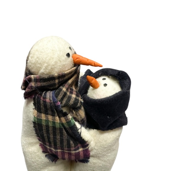 Vintage Snowman Couple Handmade - Picture 3 of 9